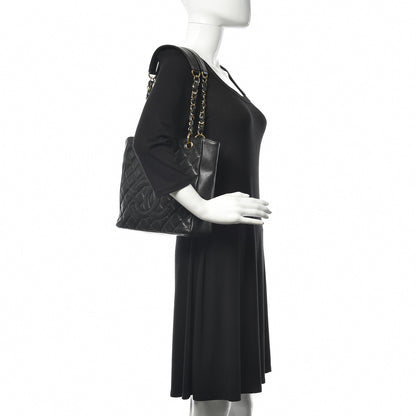 Chanel Caviar Quilted Petit Shopping Tote PST Black 2 of 12