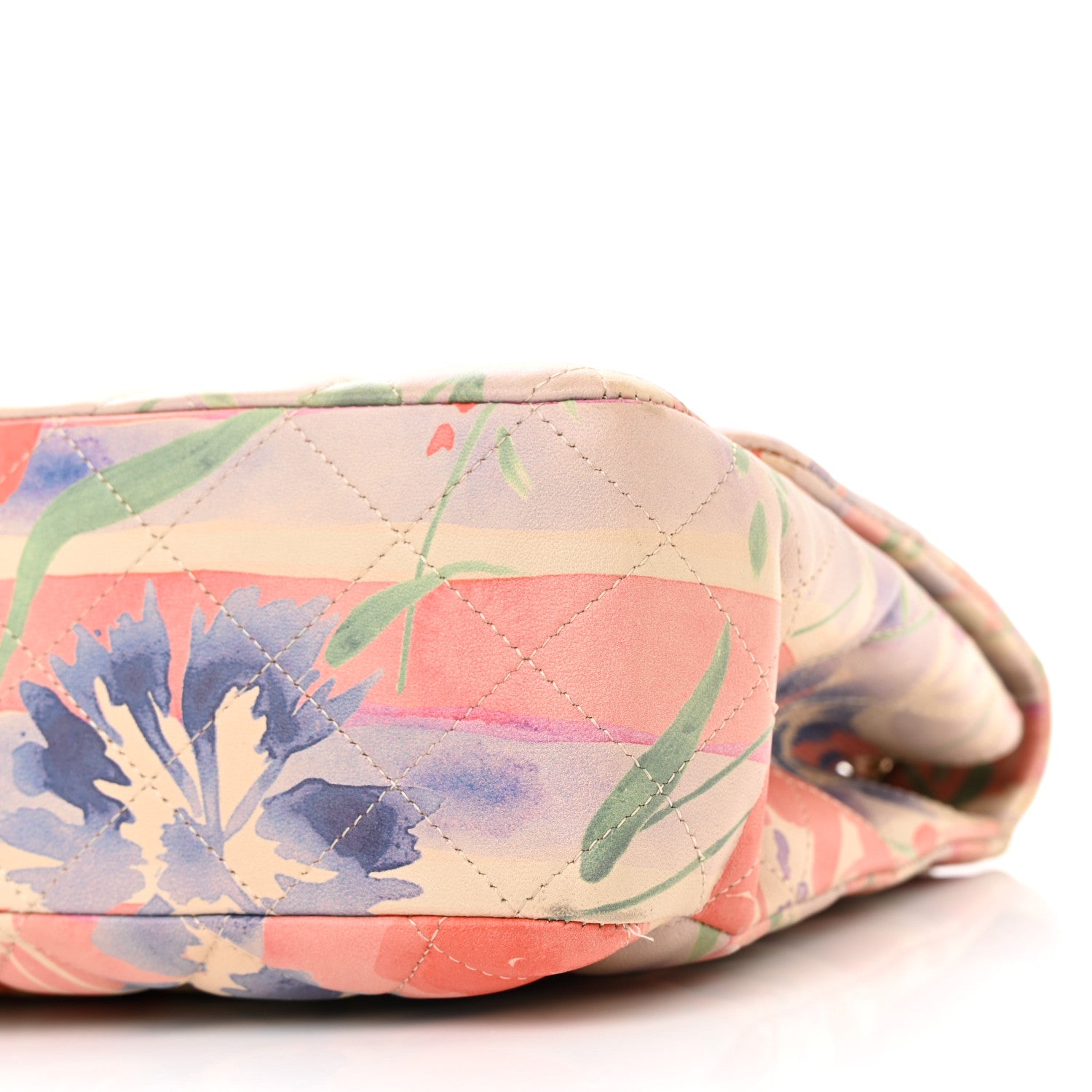 Chanel Lambskin Quilted Floral Jumbo Single Flap Multicolor 9 of 10