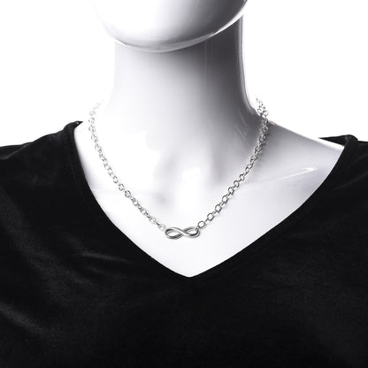 Tiffany Sterling Silver Narrow Infinity Link Necklace 2 of 7