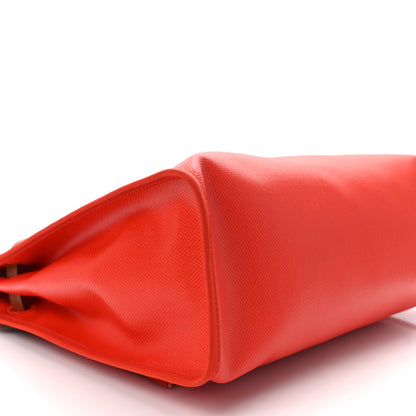 Hermes Toile H Berline Vache Hunter Herbag Zip 31 PM Capucine Fauve 9 of 13