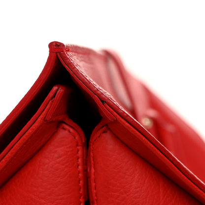 Balenciaga Grained Calfskin M Tube Round Tote Rouge Coquelicot 12 of 13