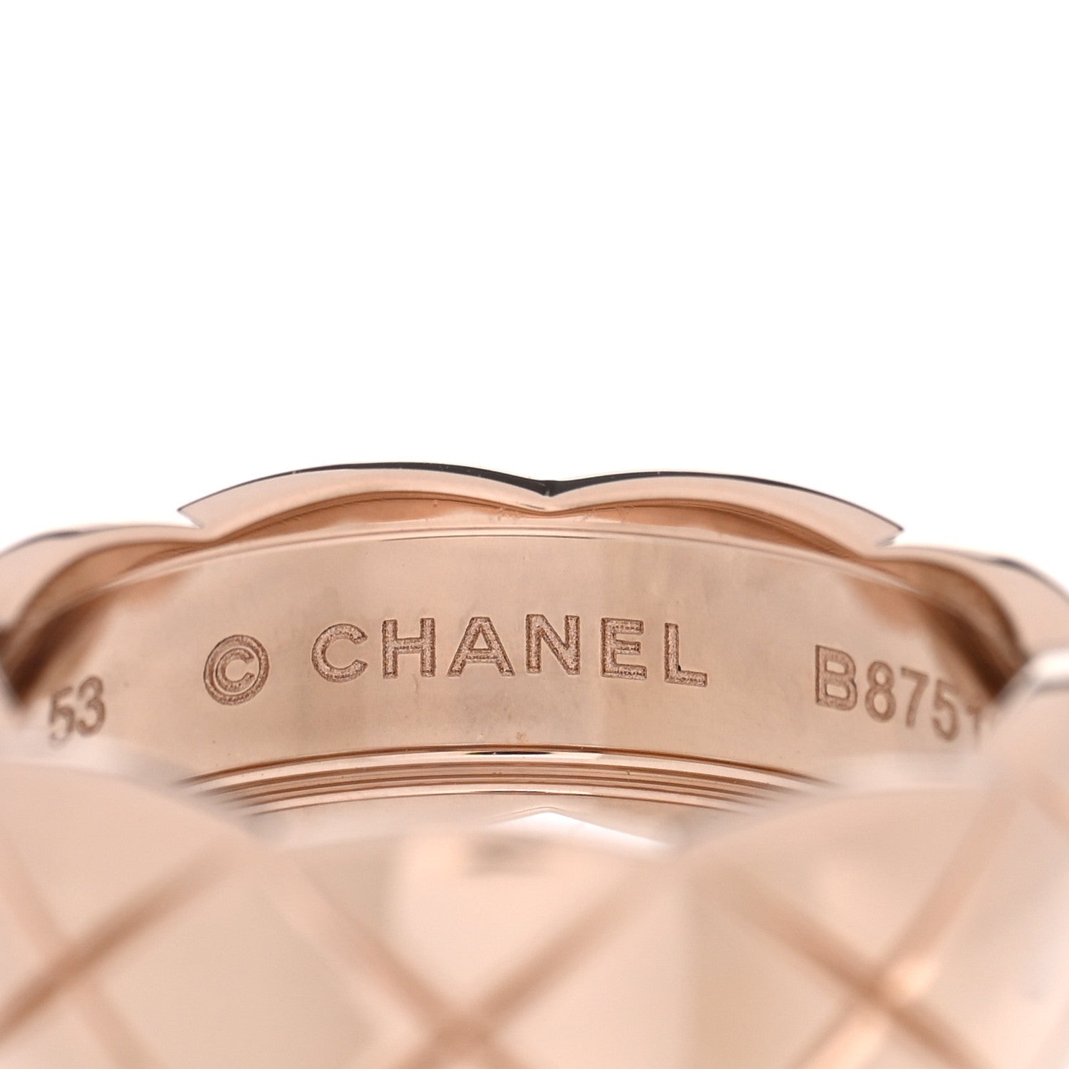 Chanel 18K Beige Gold Small Coco Crush Ring 53 6.5 1854553