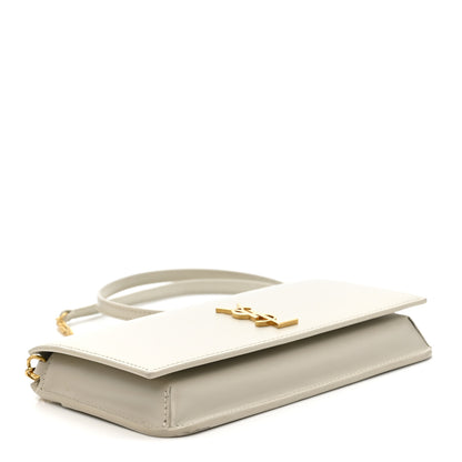 Saint Laurent Smooth Calfskin Monogram Phone Holder Crossbody Crema Soft 4 of 10