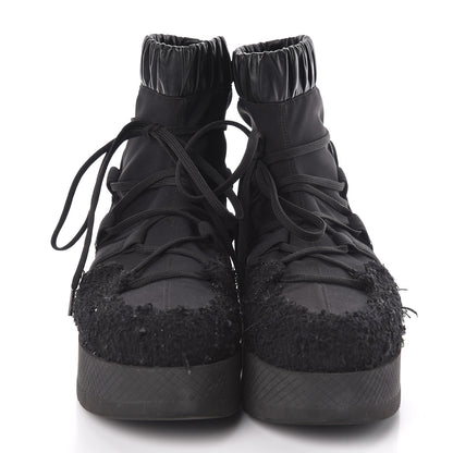 Chanel Calfskin Nylon Boots 40 Black 2 of 6