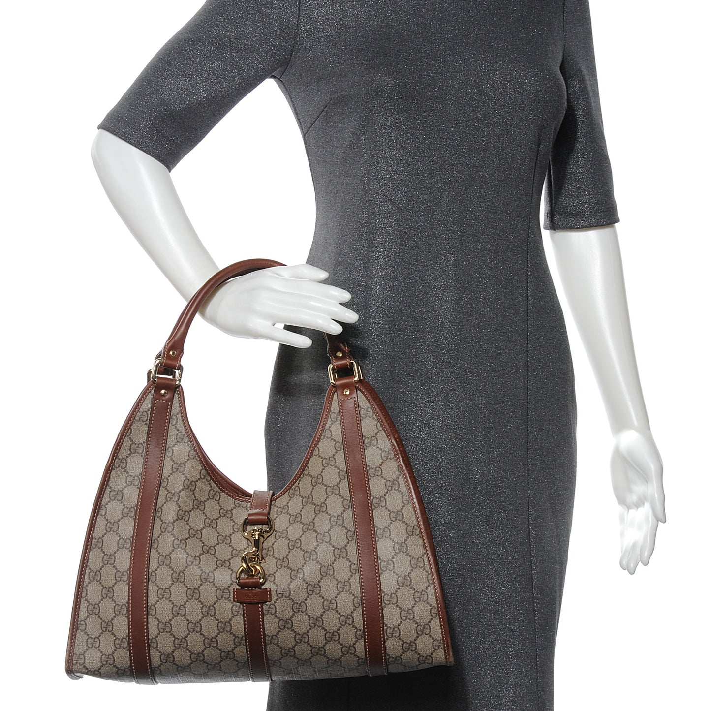 GG Plus Monogram Medium Joy Shoulder Bag Brown