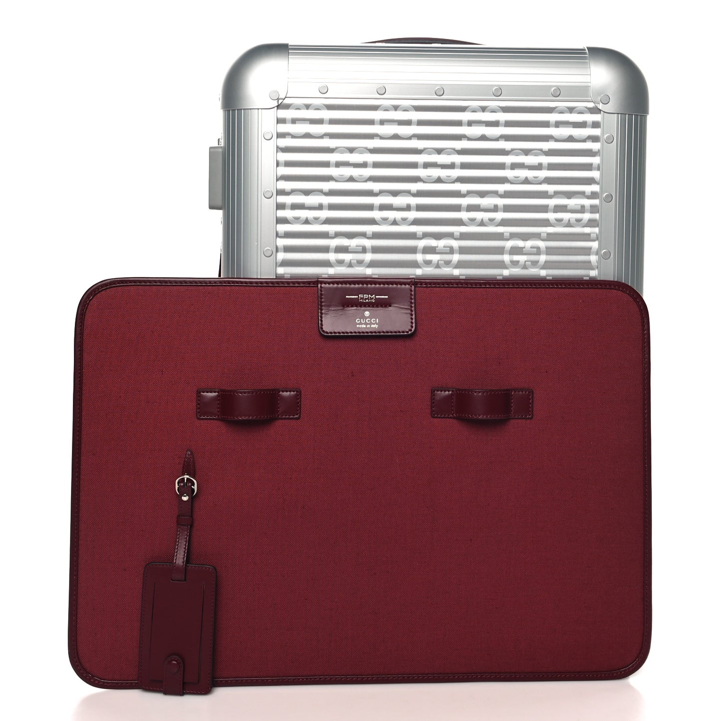 Aluminum GG Monogram Porter Cabin Plus Trolley Rosso