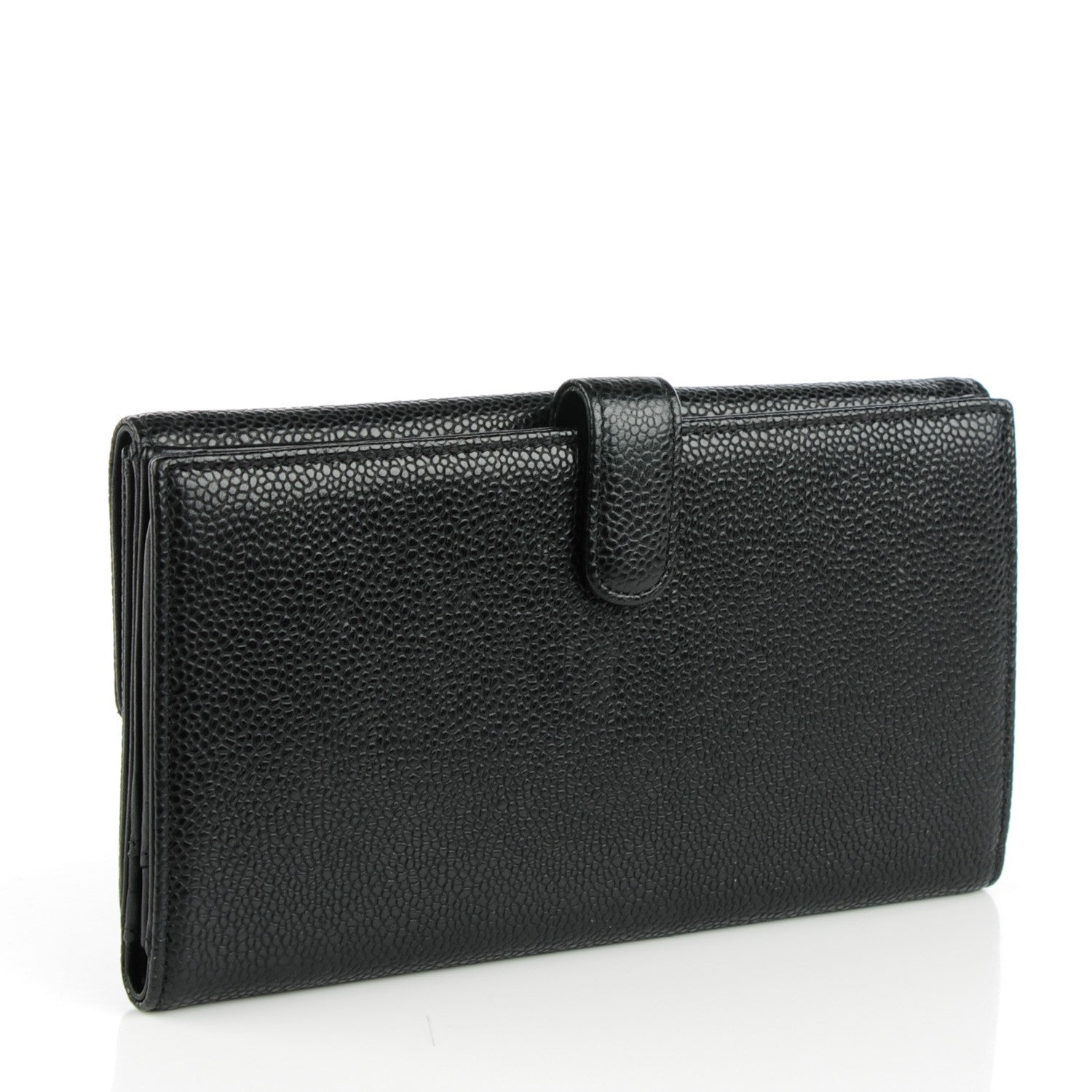 Chanel Caviar CC Long Flap Wallet Black 3 of 8