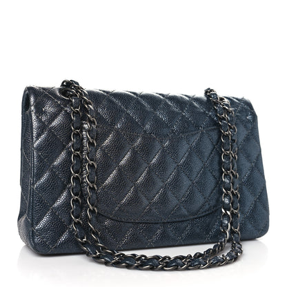 Chanel Pearly Caviar Quilted Medium Double Flap Grey 3 of 10