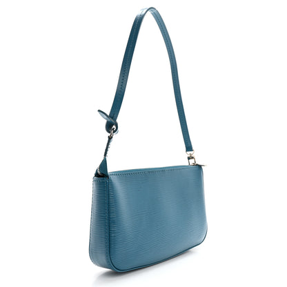 Louis Vuitton Epi Pochette Accessories NM Cyan 3 of 13