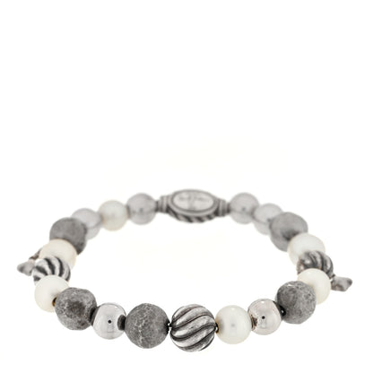 David Yurman Sterling Silver Pearl 8mm Spiritual Bead Bracelet 1 of 3