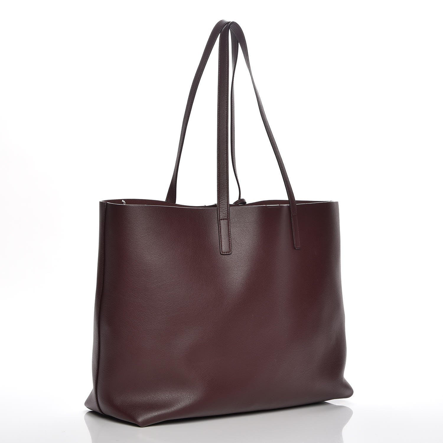 Saint Laurent Calfskin Large Shopping Tote Bordeaux 4 of 8