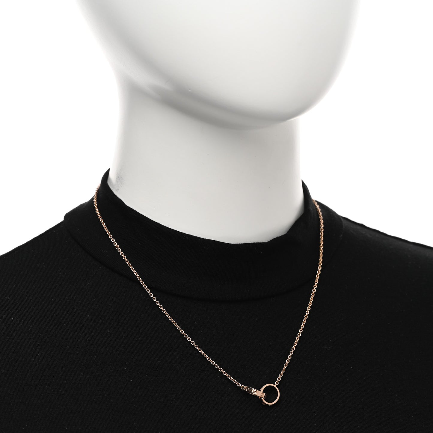18K Pink Gold Interlocking LOVE Necklace