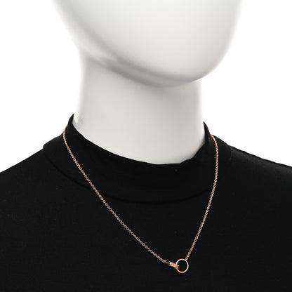 Cartier 18K Pink Gold Interlocking LOVE Necklace 2 of 6