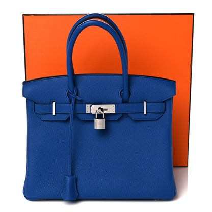 Hermes Togo Birkin 30 Bleu France 35 of 35