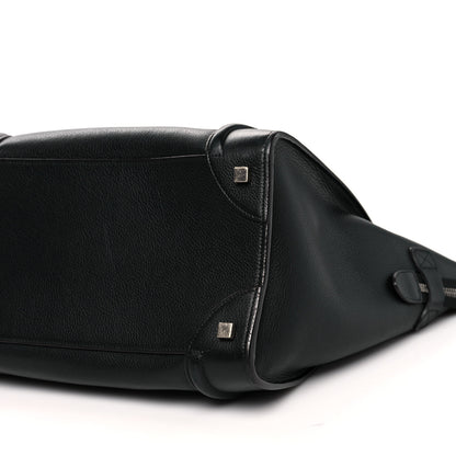 Celine Drummed Calfskin Mini Luggage Black 9 of 10