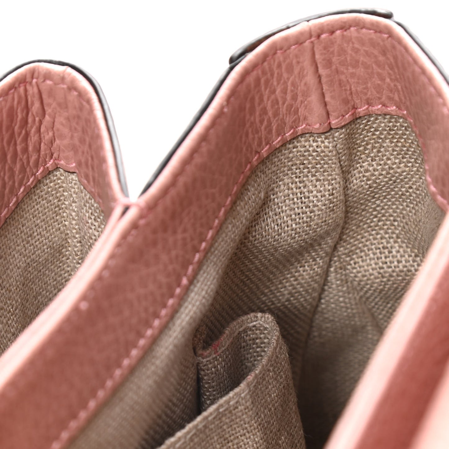 Dollar Calfskin Interlocking G Top Handle Shoulder Bag Soft Pink