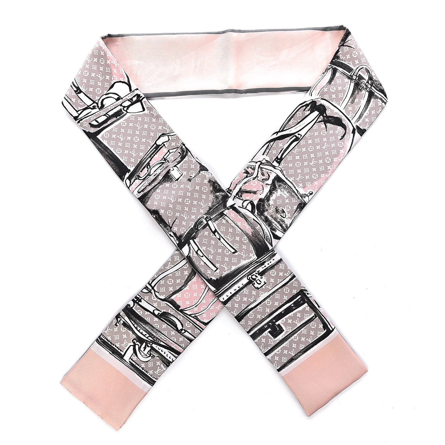 Silk Monogram Trunks Bandeau Rose Poudre