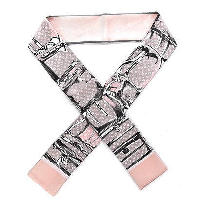 Louis Vuitton Silk Monogram Trunks Bandeau Rose Poudre 1 of 5