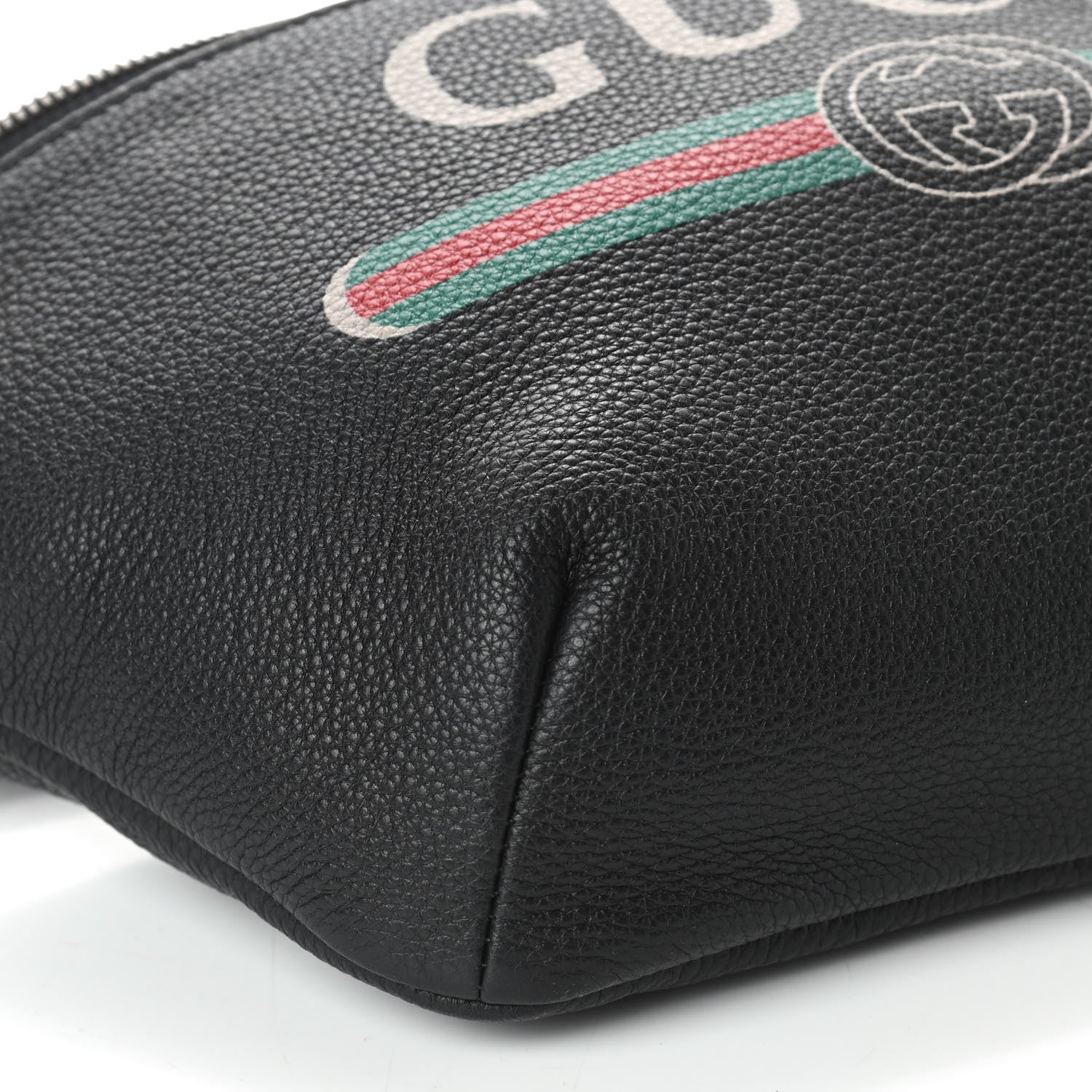 Gucci Grained Calfskin Logo Belt Bag Black 5 of 8