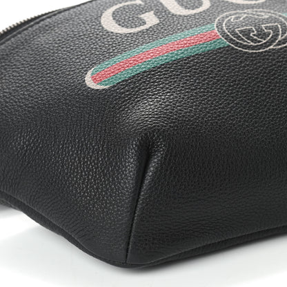 Gucci Grained Calfskin Logo Belt Bag Black 5 of 8