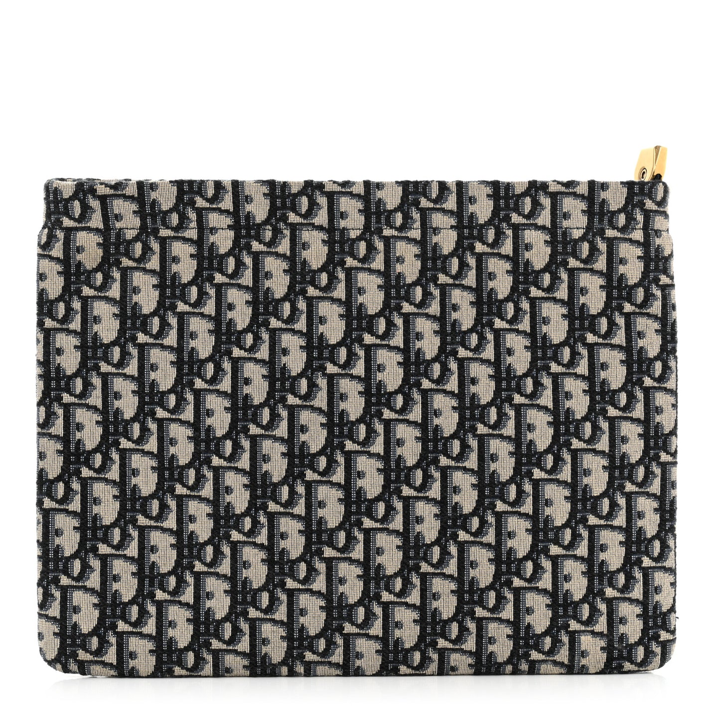 Oblique Zipped Pouch Clutch