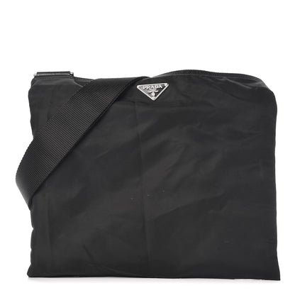 Prada Nylon Flat Messenger Bag Black 1 of 13