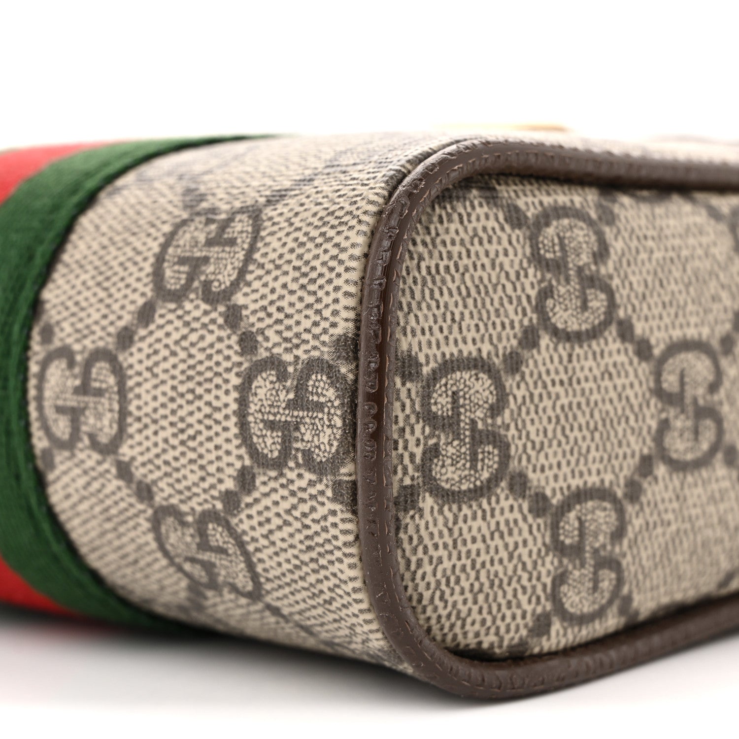 Gucci GG Supreme Monogram Web Mini Ophidia Messenger Brown 10 of 12