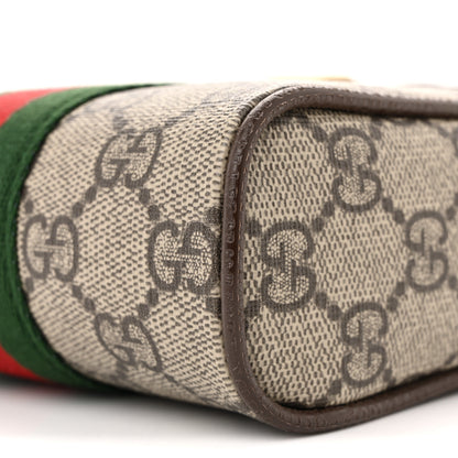 Gucci GG Supreme Monogram Web Mini Ophidia Messenger Brown 10 of 12