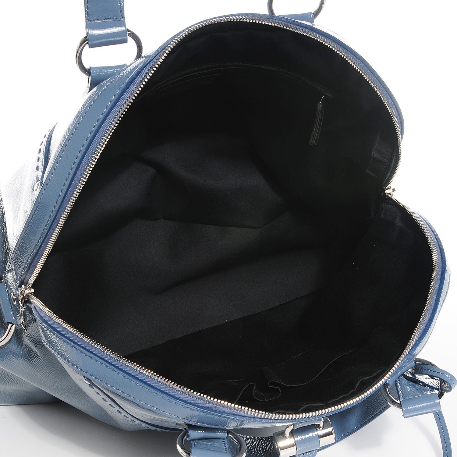 Saint Laurent Patent Calfskin Oversized Muse Grey Blue 5 of 8