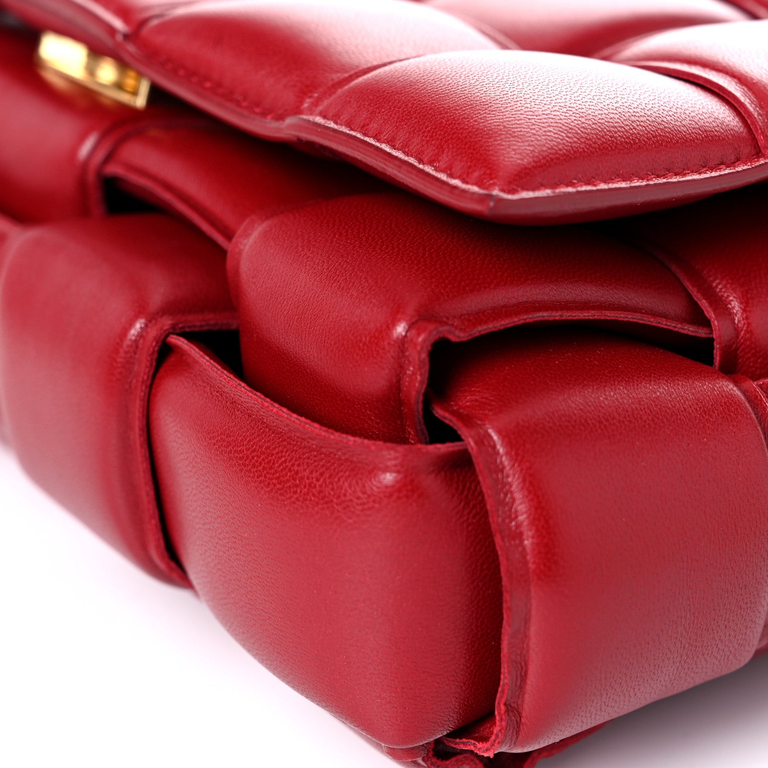 Bottega Veneta Nappa Maxi Intreccio Padded Cassette Crossbody Bag Dark Red 8 of 13