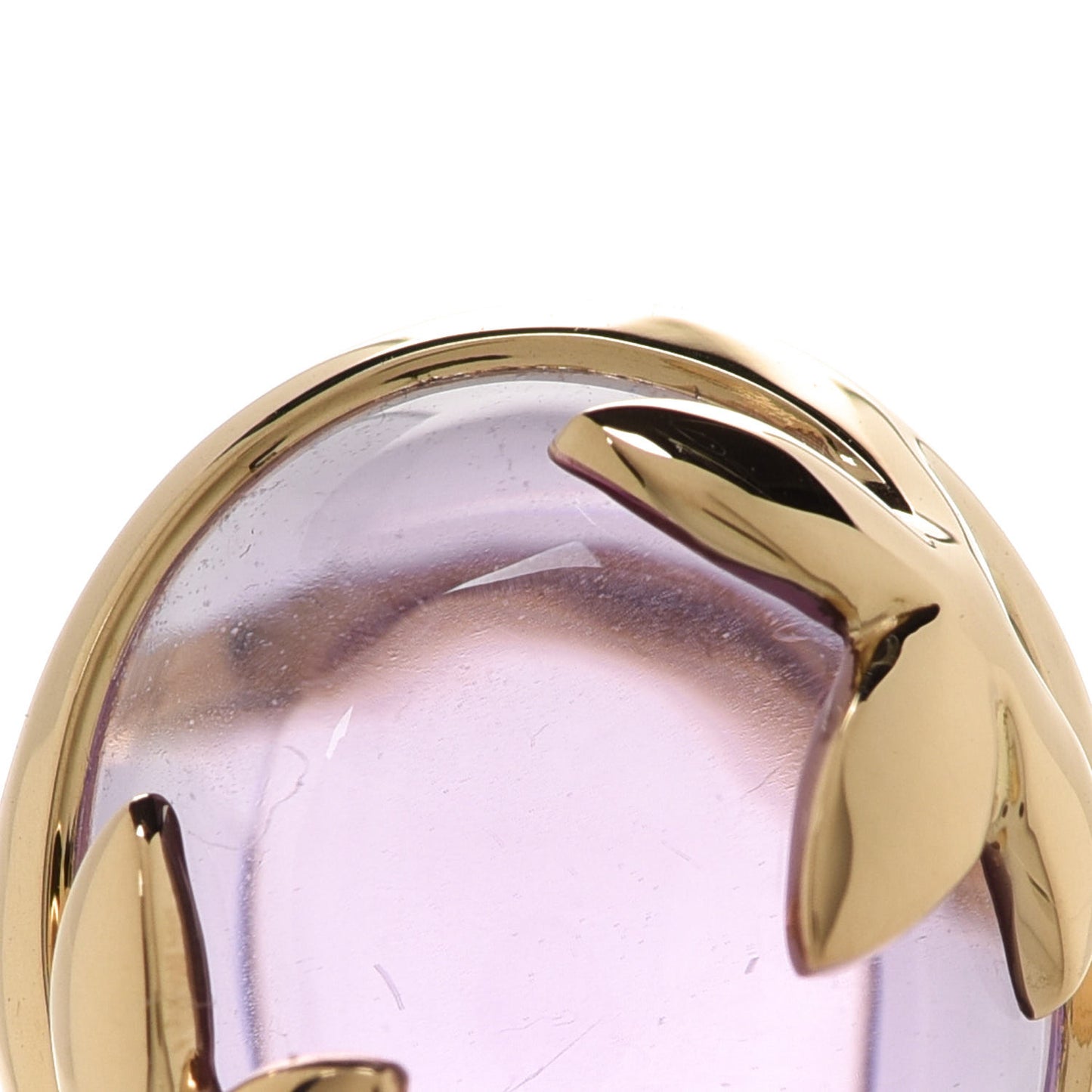18K Yellow Gold Amethyst Paloma Picasso Olive Leaf Ring 53 6.25