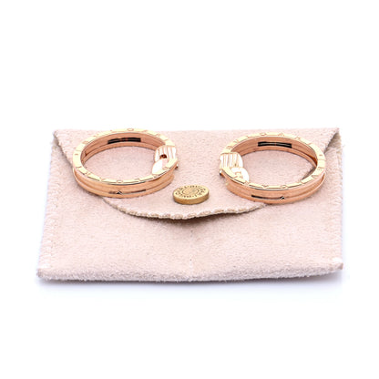 Bulgari 18K Rose Gold B.Zero1 Hoop Earrings 9 of 9