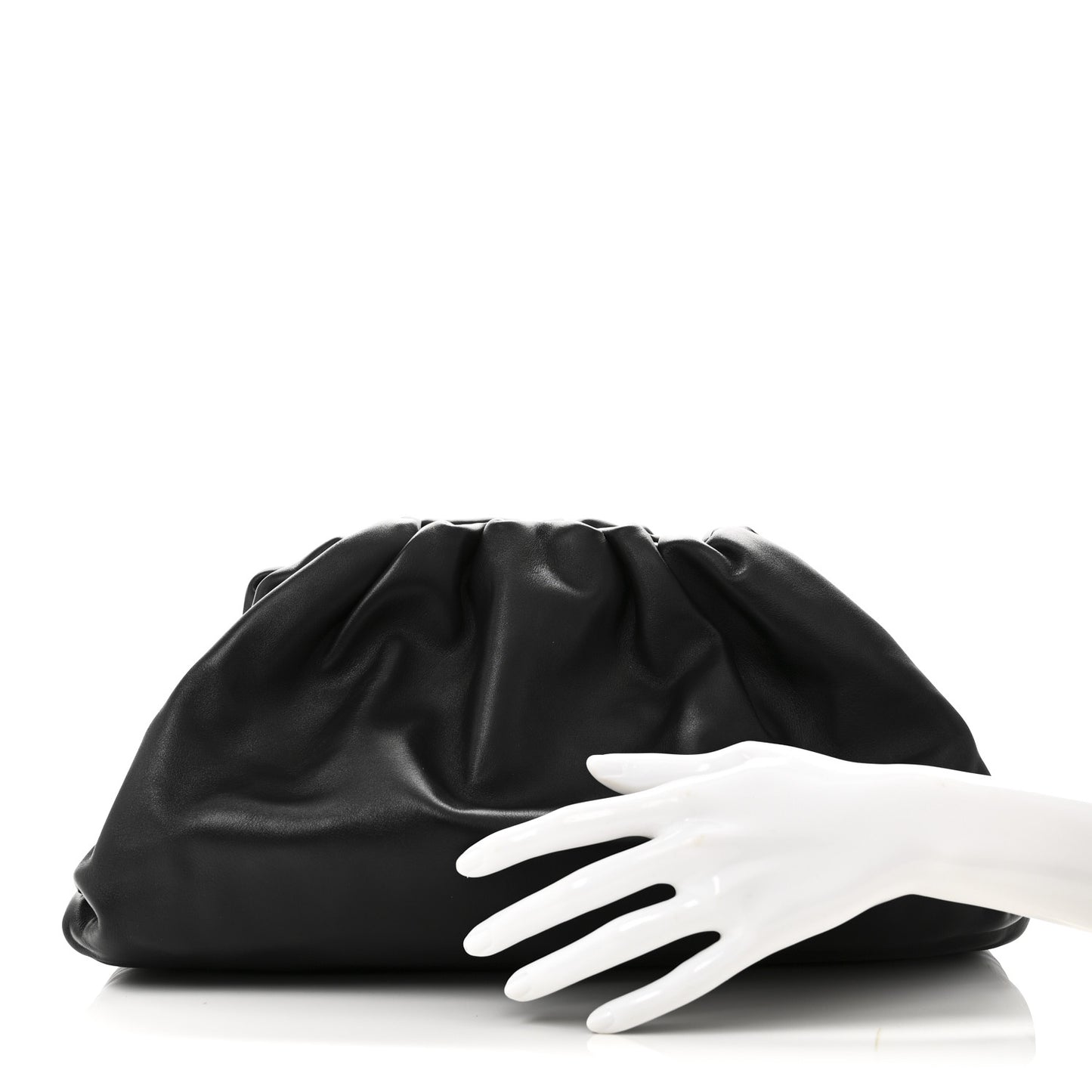 Smooth Butter Calf The Pouch Oversized Clutch Black