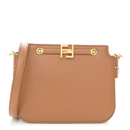 Fendi Vitello King Luxor Fendi Touch Shoulder Bag Caramello 1 of 10
