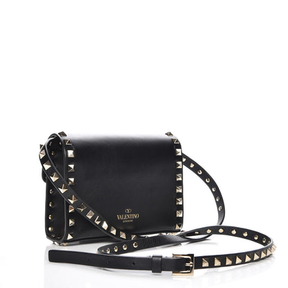 Valentino Garavani Vitello Mini Rockstud Flip Lock Crossbody Bag Black 3 of 6