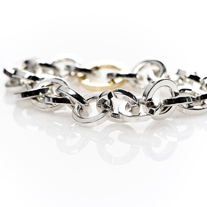 Tiffany Sterling Silver 18K Yellow Gold Circle Link Bracelet 4 of 4