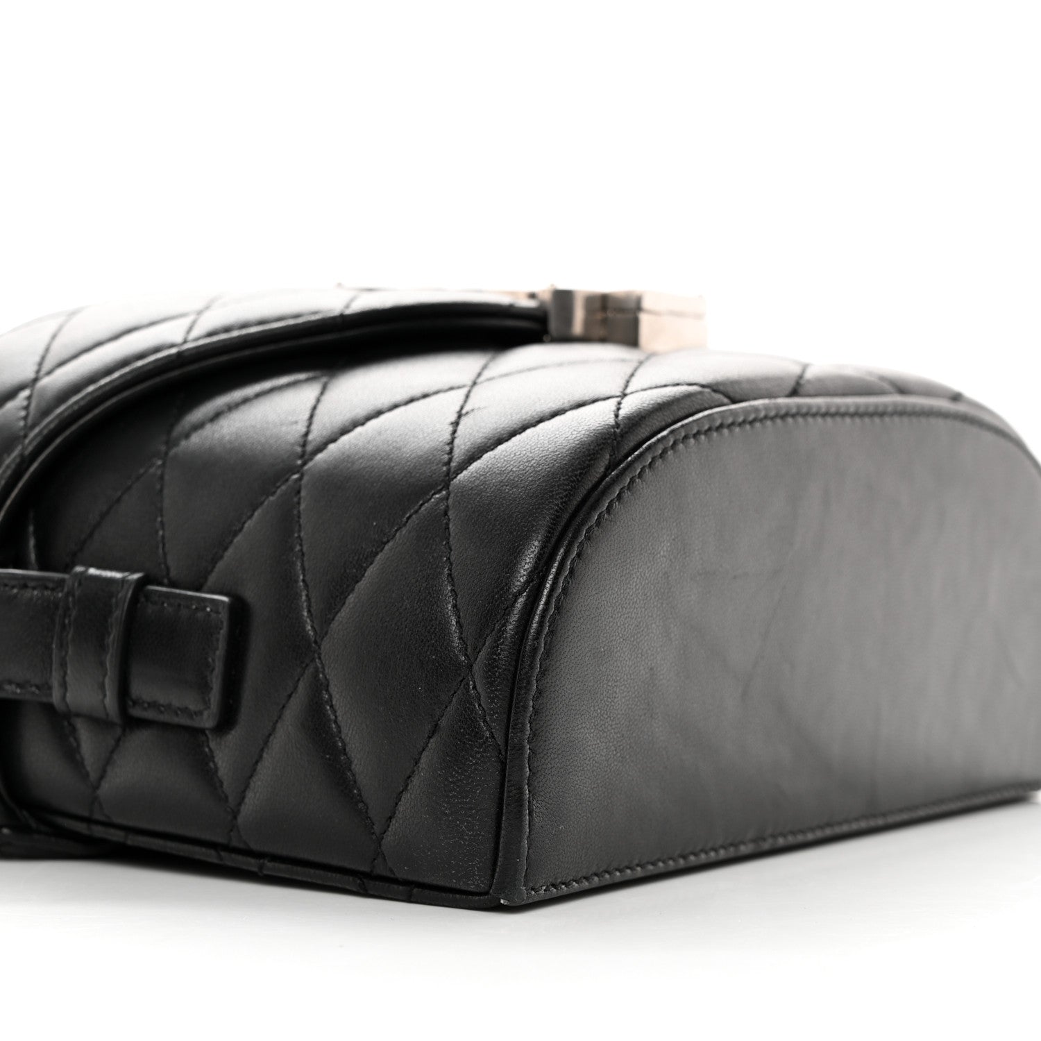 Saint Laurent Lambskin Quilted Monogram June Box Bag Black 8 of 13