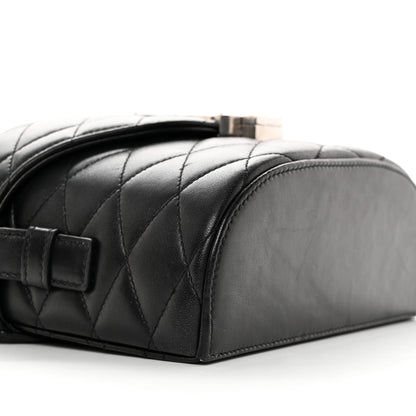 Saint Laurent Lambskin Quilted Monogram June Box Bag Black 8 of 13