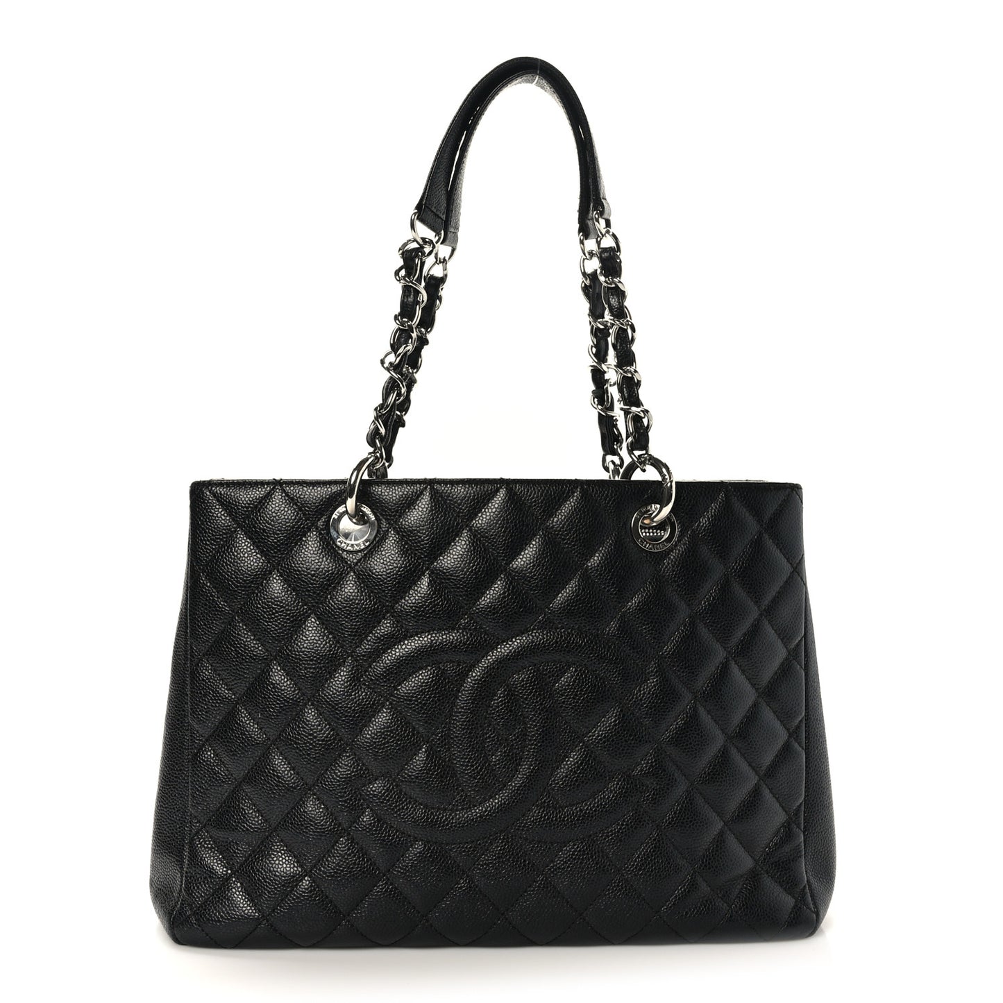 Caviar Quilted Grand Shopping Tote GST Black