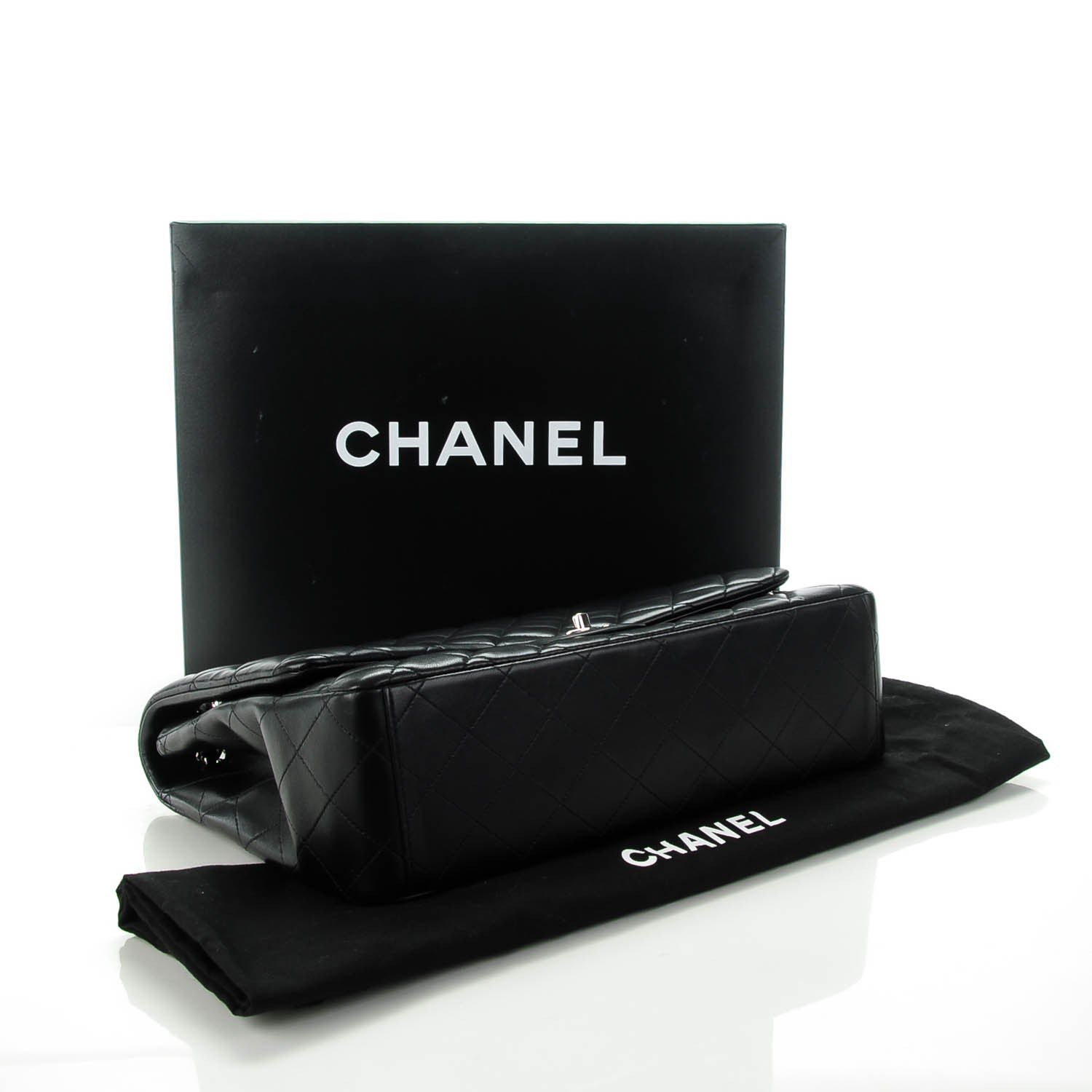 Chanel Lambskin Quilted Maxi Single Flap Black 4 of 7