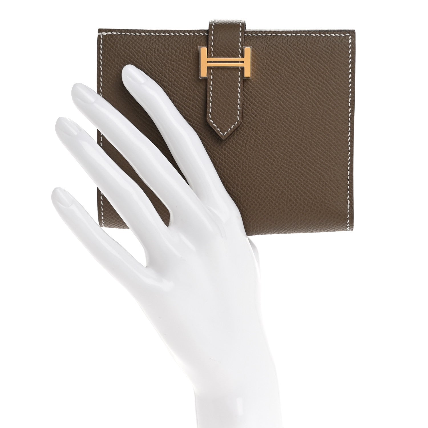 Hermes Epsom Bearn Compact Wallet Etoupe 2 of 8