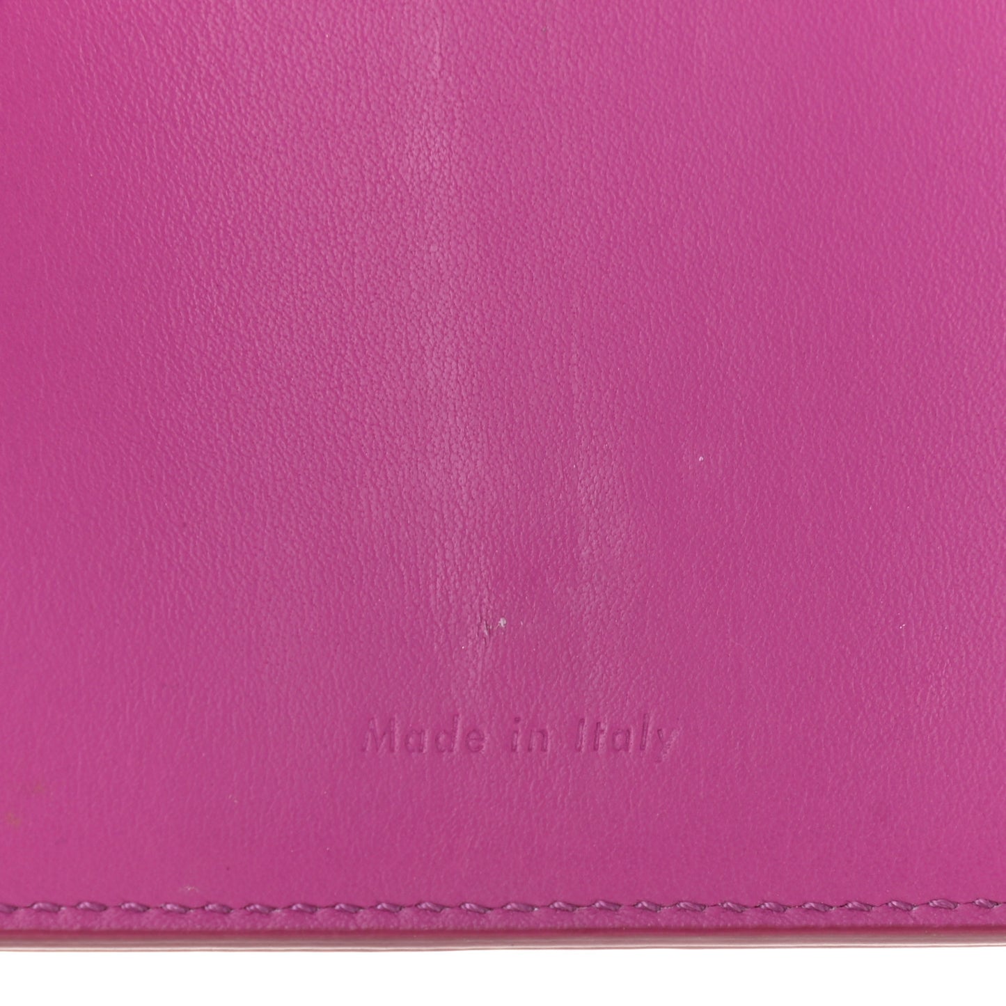 Grained Calfskin Medium Multifunction Strap Wallet Magenta