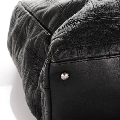Chanel Lambskin Square Stitched Lax Shopping Tote Black 8 of 9