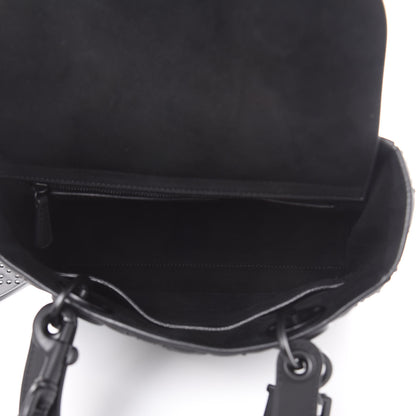 Christian Dior UItra Matte Calfskin Cannage Studded Medium Supple Lady Dior Black 5 of 11