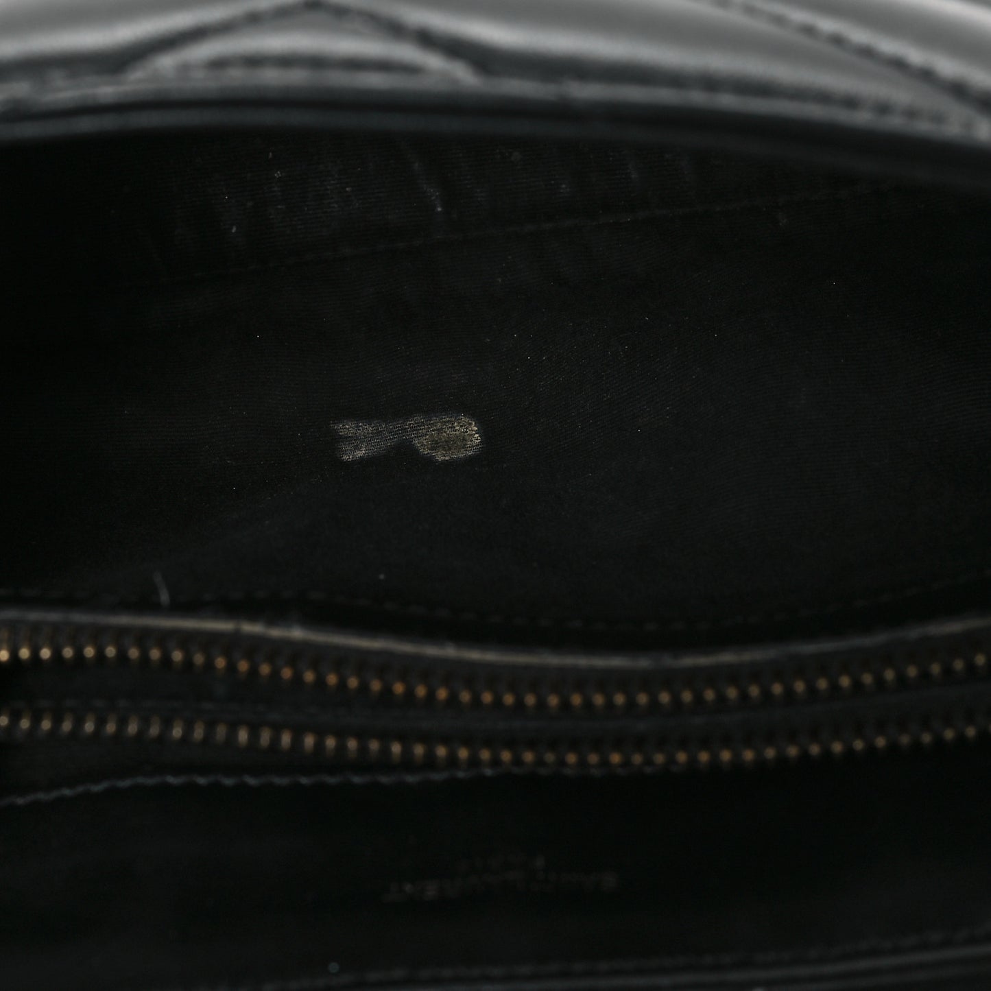 Calfskin Y Quilted Monogram Monochrome Small Loulou Chain Satchel Black