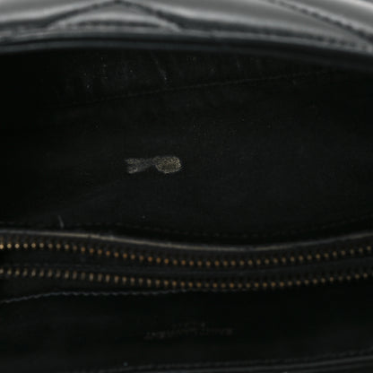 Saint Laurent Calfskin Y Quilted Monogram Monochrome Small Loulou Chain Satchel Black 12 of 12