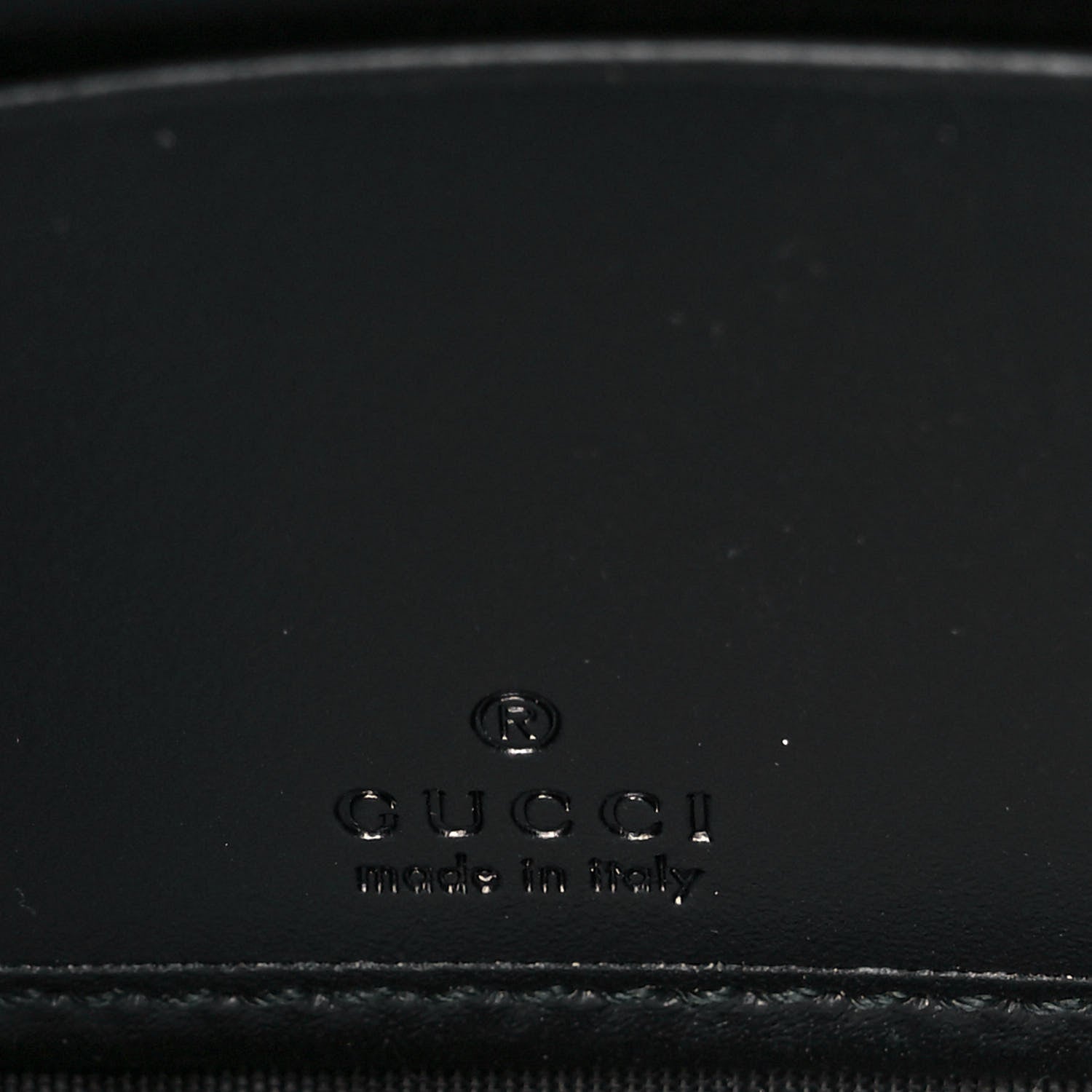 Gucci Guccissima Signature Crystal Cat Zip Around Wallet Black 6 of 8