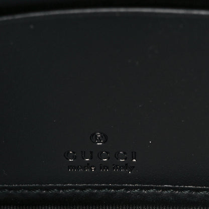 Gucci Guccissima Signature Crystal Cat Zip Around Wallet Black 6 of 8