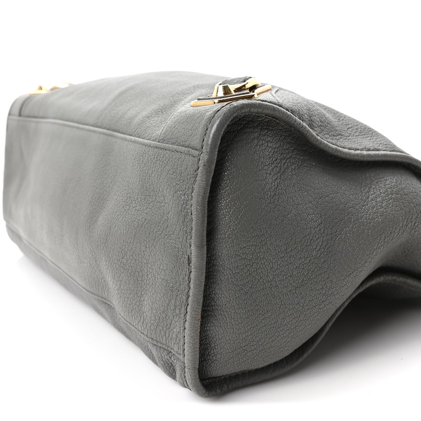 Chevre Gold Metallic Edge Hardware City Gris Acier