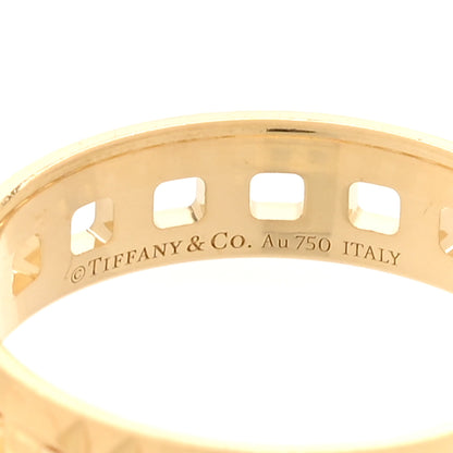 Tiffany 18K Yellow Gold T True Wide Ring 61 9.5 4 of 5
